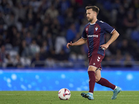 Alvaro Carrillo of SD Eibar is in action during the LaLiga Hypermotion match between RC Deportivo de La Coruna and SD Eibar at Abanca Riazor...