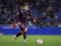 Jorge Pascual of SD Eibar plays during the LaLiga Hypermotion match between RC Deportivo de La Coruna and SD Eibar at Abanca Riazor Stadium...