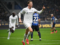 Scott McTominay of SSC Napoli celebrates after a goal during the Italian Serie A football match between Inter FC and SSC Napoli in Milan, It...