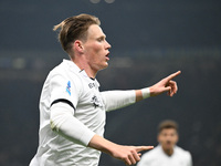 Scott McTominay of SSC Napoli celebrates after a goal during the Italian Serie A football match between Inter FC and SSC Napoli in Milan, It...