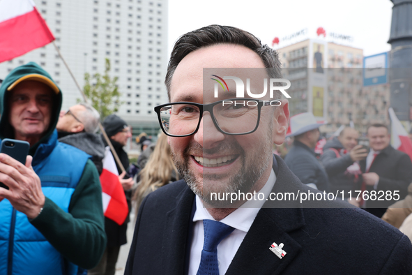 Law and Justice party politician Daniel Obajtek during Independence March in Warsaw, Poland on November 11, 2024. 