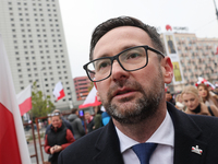 Law and Justice party politician Daniel Obajtek during Independence March in Warsaw, Poland on November 11, 2024. (