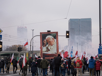 An Independence March is organized by the extreme right on the 106th anniversary of regaining independence in Warsaw, Poland, on November 11...