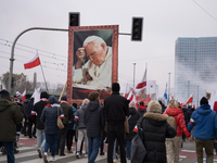 An Independence March is organized by the extreme right on the 106th anniversary of regaining independence in Warsaw, Poland, on November 11...