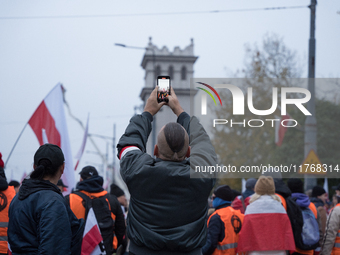 An Independence March is organized by the extreme right on the 106th anniversary of regaining independence in Warsaw, Poland, on November 11...