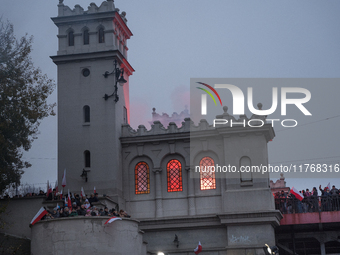 An Independence March is organized by the extreme right on the 106th anniversary of regaining independence in Warsaw, Poland, on November 11...