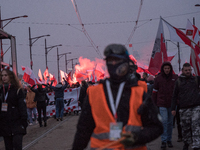 An Independence March is organized by the extreme right on the 106th anniversary of regaining independence in Warsaw, Poland, on November 11...