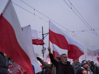 An Independence March is organized by the extreme right on the 106th anniversary of regaining independence in Warsaw, Poland, on November 11...