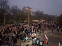 An Independence March is organized by the extreme right on the 106th anniversary of regaining independence in Warsaw, Poland, on November 11...