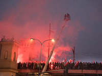 An Independence March is organized by the extreme right on the 106th anniversary of regaining independence in Warsaw, Poland, on November 11...