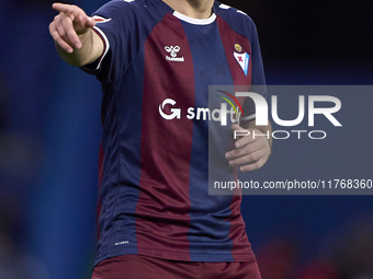 Xeber Alkain of SD Eibar reacts during the LaLiga Hypermotion match between RC Deportivo de La Coruna and SD Eibar at Abanca Riazor Stadium...