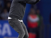 Oscar Gilsanz, Head Coach of RC Deportivo de La Coruna, reacts during the LaLiga Hypermotion match between RC Deportivo de La Coruna and SD...