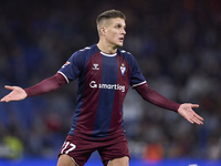 Jose Corpas of SD Eibar reacts during the LaLiga Hypermotion match between RC Deportivo de La Coruna and SD Eibar at Abanca Riazor Stadium i...