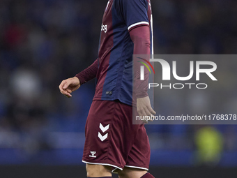 Jorge Pascual of SD Eibar looks on during the LaLiga Hypermotion match between RC Deportivo de La Coruna and SD Eibar at Abanca Riazor Stadi...