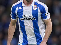 Pablo Vazquez of RC Deportivo de La Coruna looks on during the LaLiga Hypermotion match between RC Deportivo de La Coruna and SD Eibar at Ab...