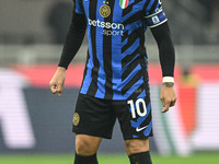 Lautaro Martinez of Inter FC participates in the Italian Serie A football match between Inter FC and SSC Napoli in Milan, Italy, on November...