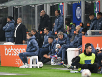 The bench of Inter FC during the Italian Serie A football match between Inter FC and SSC Napoli in Milan, Italy, on November 10, 2024, at Gi...