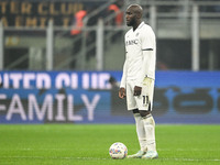 Romelu Lukaku of SSC Napoli participates in the Italian Serie A football match between Inter FC and SSC Napoli in Milan, Italy, on November...