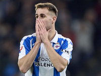 Ivan Barbero of RC Deportivo de La Coruna reacts during the LaLiga Hypermotion match between RC Deportivo de La Coruna and SD Eibar at Abanc...