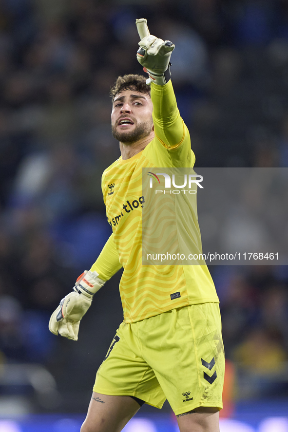 Jonmi Magumagoitia of SD Eibar reacts during the LaLiga Hypermotion match between RC Deportivo de La Coruna and SD Eibar at Abanca Riazor St...