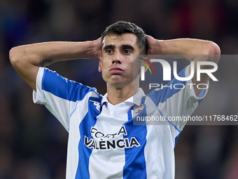 Diego Villares of RC Deportivo de La Coruna reacts during the LaLiga Hypermotion match between RC Deportivo de La Coruna and SD Eibar at Aba...