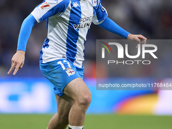 David Mella of RC Deportivo de La Coruna plays during the LaLiga Hypermotion match between RC Deportivo de La Coruna and SD Eibar at Abanca...