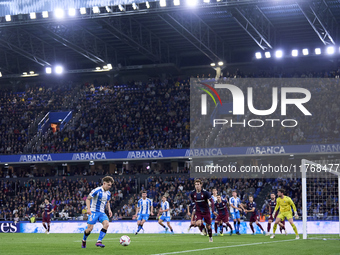 Mario Soriano of RC Deportivo de La Coruna is in action during the LaLiga Hypermotion match between RC Deportivo de La Coruna and SD Eibar a...