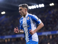 Yeremay Hernandez of RC Deportivo de La Coruna looks on during the LaLiga Hypermotion match between RC Deportivo de La Coruna and SD Eibar a...