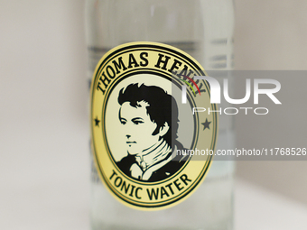 Thomas Henry bottle is seen in this illustration photo taken in Berlin, Germany on November 11, 2024. (