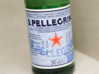 San Pellegrino bottle is seen in this illustration photo taken in Berlin, Germany on November 11, 2024. (