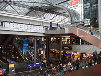 Inside view of the Berlin Hauptbahnhof in Berlin, Germany on November 10, 2024. (