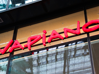 Vapiano logo is seen at the Berlin Hauptbahnhof in Berlin, Germany on November 10, 2024. (