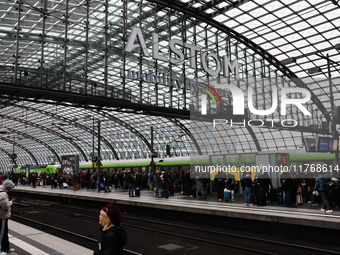 A view of the platforms at the Berlin Hauptbahnhof in Berlin, Germany on November 10, 2024. (