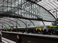 A view of the platforms at the Berlin Hauptbahnhof in Berlin, Germany on November 10, 2024. (