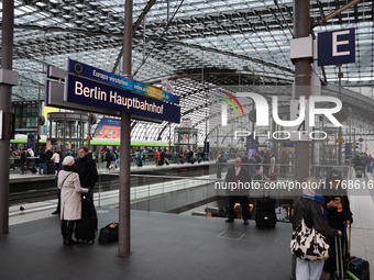 A view of the platforms at the Berlin Hauptbahnhof in Berlin, Germany on November 10, 2024. (