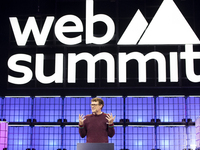 Paddy Cosgrave, CEO & Founder, Web Summit, on Centre Stage during the opening night of Web Summit 2024 at the MEO Arena in Lisbon, Portugal....