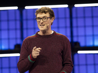 Paddy Cosgrave, CEO & Founder, Web Summit, on Centre Stage during the opening night of Web Summit 2024 at the MEO Arena in Lisbon, Portugal....