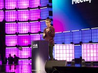 Paddy Cosgrave, CEO & Founder, Web Summit, on Centre Stage during the opening night of Web Summit 2024 at the MEO Arena in Lisbon, Portugal....