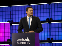 Luis Montenegro, Prime Minister, Government of Portugal, on Centre Stage, during the opening night of Web Summit 2024 at the MEO Arena in Li...