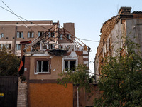 Residential buildings are damaged by Russian shelling in Kherson, Ukraine, on November 7, 2024. NO USE RUSSIA. NO USE BELARUS. (