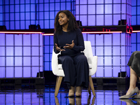 Etosha Cave, Co-founder & Chief Science Officer, Twelve; on Centre Stage during the opening night of Web Summit 2024 at the MEO Arena in Lis...