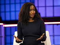 Etosha Cave, Co-founder & Chief Science Officer, Twelve; on Centre Stage during the opening night of Web Summit 2024 at the MEO Arena in Lis...