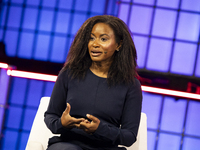 Etosha Cave, Co-founder & Chief Science Officer, Twelve; on Centre Stage during the opening night of Web Summit 2024 at the MEO Arena in Lis...