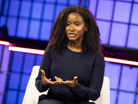 Etosha Cave, Co-founder & Chief Science Officer, Twelve; on Centre Stage during the opening night of Web Summit 2024 at the MEO Arena in Lis...