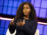 Etosha Cave, Co-founder & Chief Science Officer, Twelve; on Centre Stage during the opening night of Web Summit 2024 at the MEO Arena in Lis...