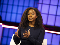 Etosha Cave, Co-founder & Chief Science Officer, Twelve; on Centre Stage during the opening night of Web Summit 2024 at the MEO Arena in Lis...