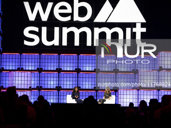 Etosha Cave, Co-founder & Chief Science Officer, Twelve; left, and Amy Nordrum, Executive Editor, MIT Technology Review; on Centre Stage dur...