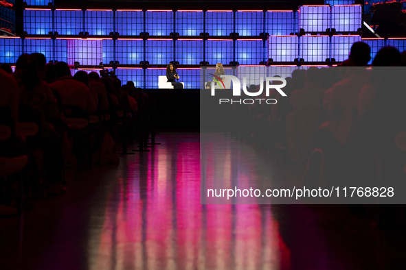 Etosha Cave, Co-founder & Chief Science Officer, Twelve; left, and Amy Nordrum, Executive Editor, MIT Technology Review; on Centre Stage dur...