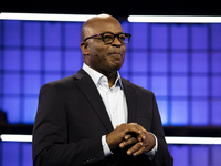 Frank Cooper, CMO, Visa, on Centre Stage, during the opening night of Web Summit 2024 at the MEO Arena in Lisbon, Portugal, on November 11,...