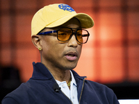 Pharrell Williams, Artist and Entrepreneur, on Centre Stage during the opening night of Web Summit 2024 at the MEO Arena in Lisbon, Portugal...